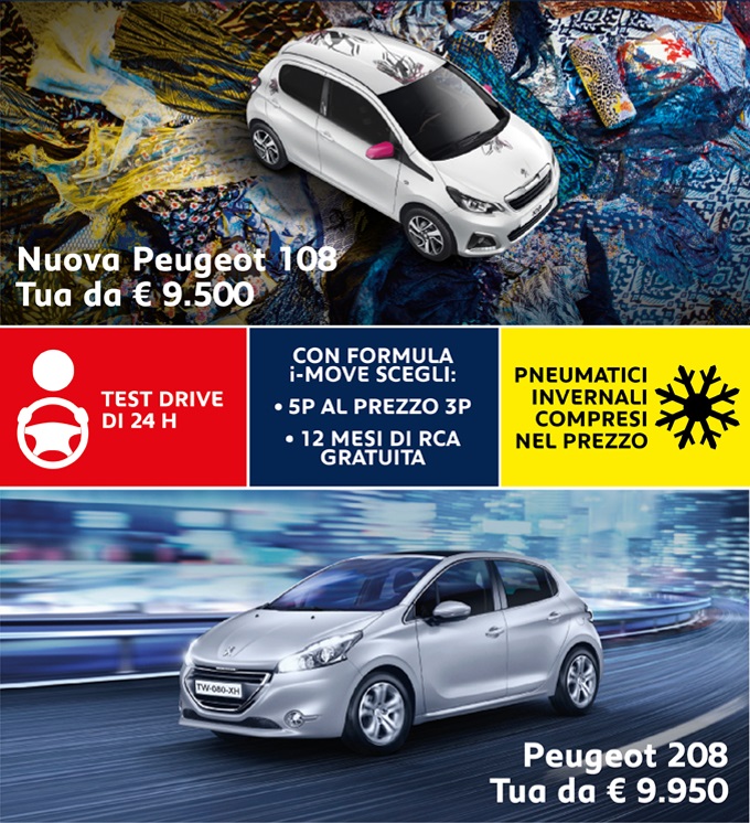 Landing page promo Peugeot 108+208